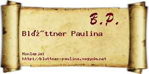 Blüttner Paulina névjegykártya